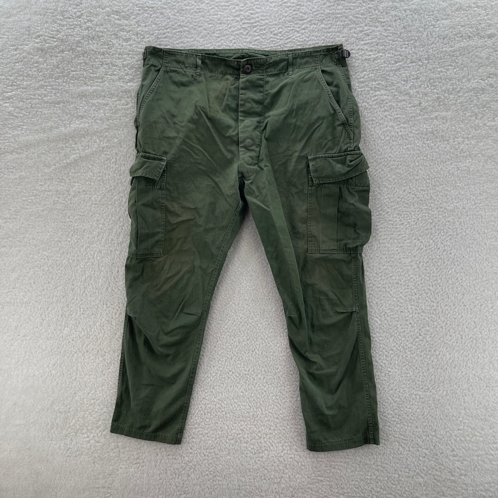 Vintage 60s Jungle Pants Mens Large 38x28* Non-Ripstop Vietnam 60s Poplin OG107